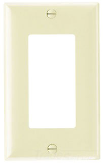 Pass & Seymour SP26 Single Gang Decorator Plate with Outline Brown