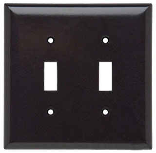 Pass & Seymour SPJ2 2 Gang BR MIDI Switch Plate