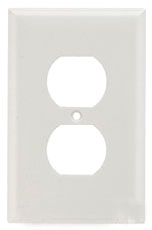 Pass & Seymour SPJ8W Single Gang WH MIDI Duplex Plate