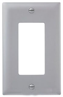 Pass & Seymour TP26-GRY Single Gang Trademaster Decorator Plate Gray