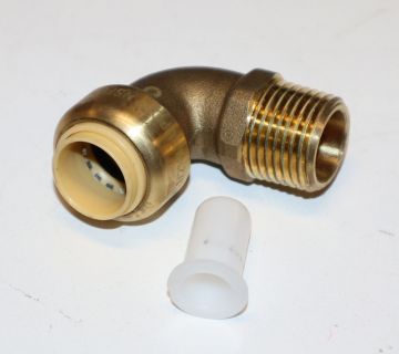 Push-Fit 1/2 x 1/2 inch MIP 90 Elbow