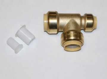 Push-Fit 3/4 x 1/2 x 3/4 inch Tee