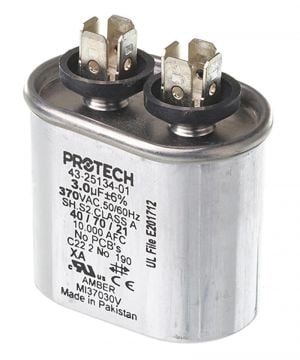 Rheem 43-25134-01 Capacitor - 3/370 Single Oval