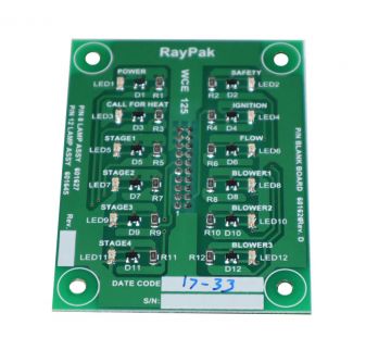 Raypak 007896F Control Board Status Lights