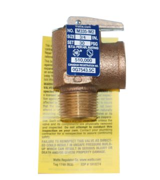 Raypak 501410 Pressure Relief Valve 3/4 inch 30 PSI
