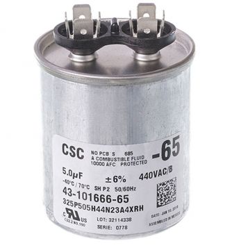 Rheem 43-101666-65 Capacitor - 5/440 Single Round