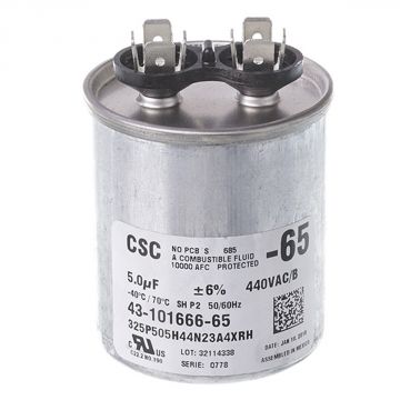 Rheem 43-101665-65 Capacitor - 45/15/370 Dual Round
