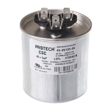 Rheem 43-25133-05 Capacitor - 45/3/370 Dual Round