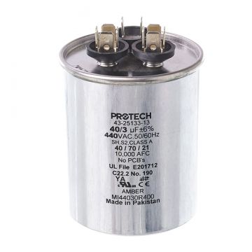 Rheem 43-25133-13 Capacitor - 40/3/440 Dual Round