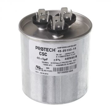 Rheem 43-25133-14 Capacitor - 40/5/440 Dual Round