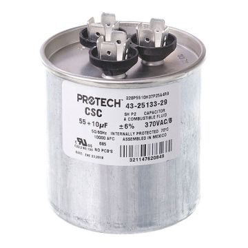 Rheem 43-25133-29 Capacitor - 55/10/370 Dual Round