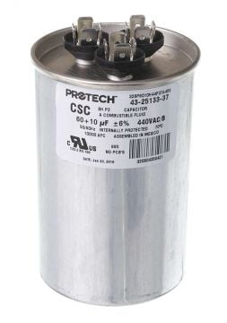 Rheem 43-25133-37 Capacitor - 60/10/440 Dual Round