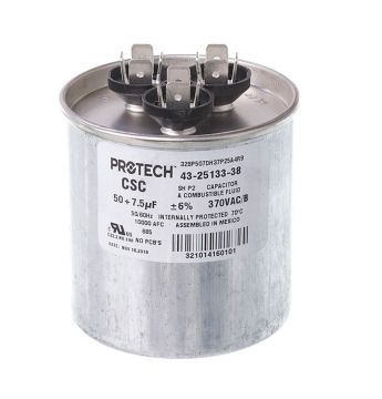 Rheem 43-25133-38 Capacitior - 50/7.5/370 Dual Round