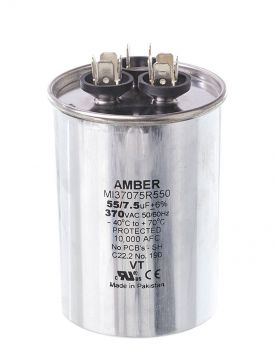 Rheem 43-25133-39 Capacitor - 55/7.5/370 Dual Round