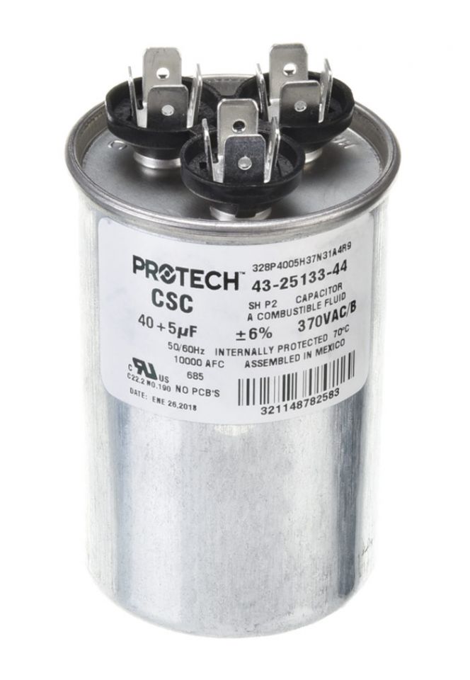 Supplies Depot: Rheem 43-25133-44 Capacitor - 40/5/370 Dual