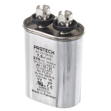 Rheem 43-25134-03 Capacitor - 7.5/370 Single Oval