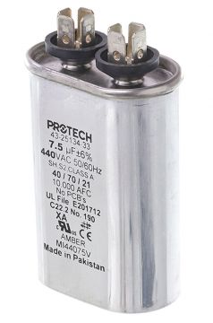 Rheem 43-25134-33 Capacitor - 7.5/440 Single Oval