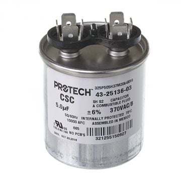 Rheem 43-25136-03 Capacitor - 5/370 Single Round