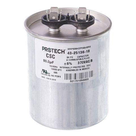 Supplies Depot: Rheem 43-25136-18 Capacitor - 80/370 Single Round