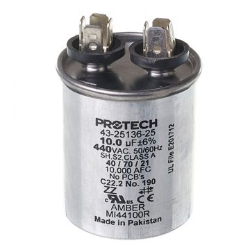 Rheem 43-25136-25 Capacitor - 10/440 Single Round