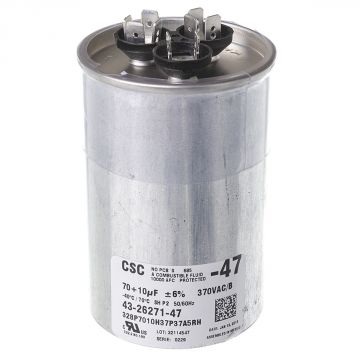 Rheem 43-26271-47 Capacitor - 70/10/370 Dual Round
