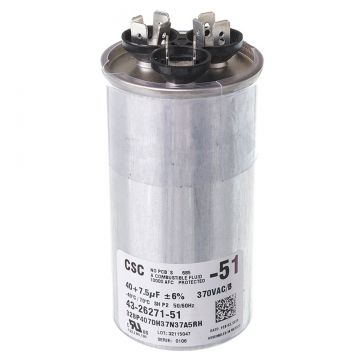 Rheem 43-26271-51 Capacitor - 40/7.5/370 Dual Round