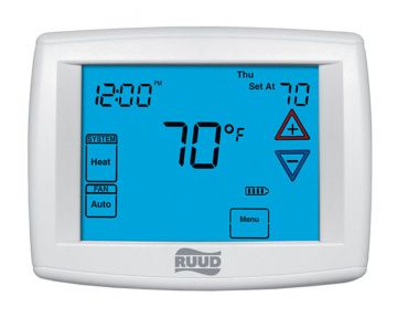 Ruud UHC-TST314UNMS Touchscreen Thermostat GE 2 Hot 2 Cold and HP 3 Hot 2 Cold