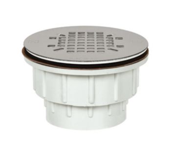 Sioux Chief 825-27P 2 inch PVC Shower Drain with Snap-In Strainer