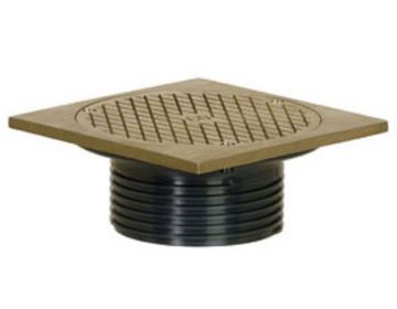 Sioux Chief 834-4HNQ 4 inch ABS Square Clean-out with 6 inch Nickel Bronze Cover