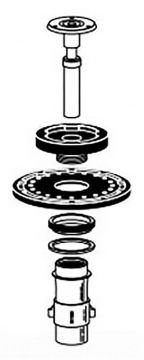 Sloan A-36-A 4.5 GPF Closet Diaphragm Assembly Regal 3301036