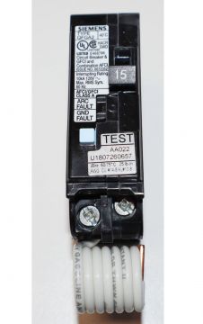 Siemens Q115DF Dual Function AFC/GFCI Combination Circuit Breaker