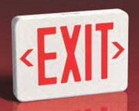 Lite Alarms QLXN500RN Battery Back-Up Exit Light 120 / 277V
