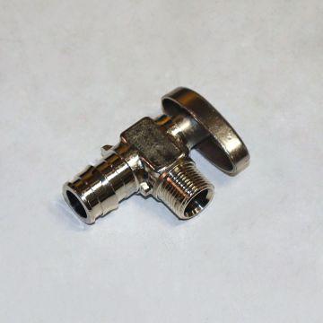 Uponor LF5855038 ProPEX Full-Port Angle Brass Stop Valve 1/2 inch PEX x 3/8 inch
