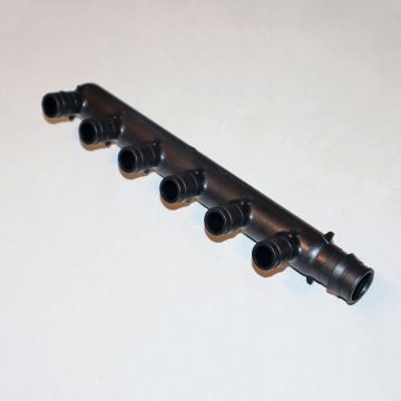 Uponor Q2267550 3/4 inch EP Branch Multi-Port Tee with 6x 1/2 inch Outlets