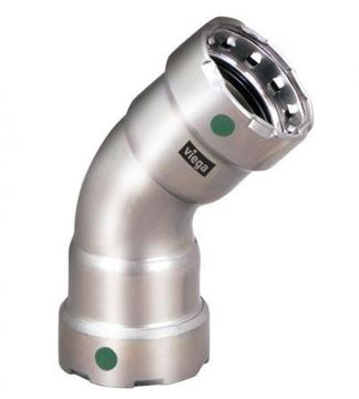 Viega 90070 Megapress Stainless Steel 316 1-1/2 inch 45 Elbow