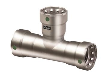 Viega 90145 Megapress Stainless Steel 316 1-1/2 x 1-1/2 x 1/2 inch Tee