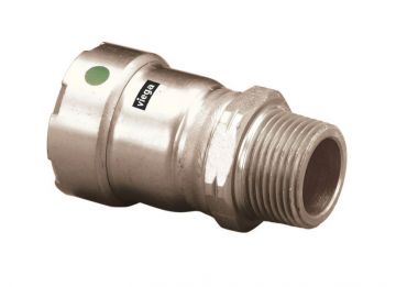 Viega 90250 Megapress Stainless Steel 316 1-1/2 inch Male Adapter