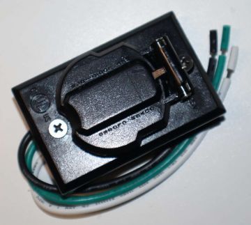 Wave 338-BK Grounded Convenience Outlet Black