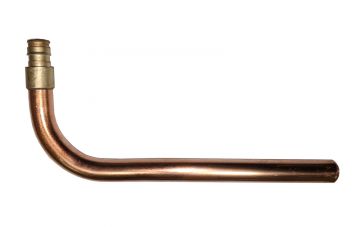 Zurn Expansion PEX Copper Stubout 8 inch Elbow-1/2 inch XL Brass x 1/2 inch Nominal