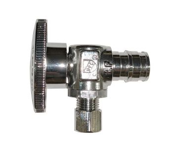 Zurn Expansion PEX XL 1/2 x 1/4 inch OD Angle Stop QETV40GX