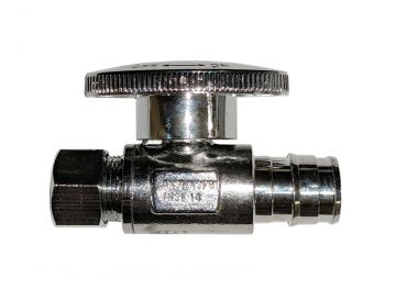 Zurn Expansion PEX 1/2 x 3/8 inch OD Straight Stop Valve QETV60SG